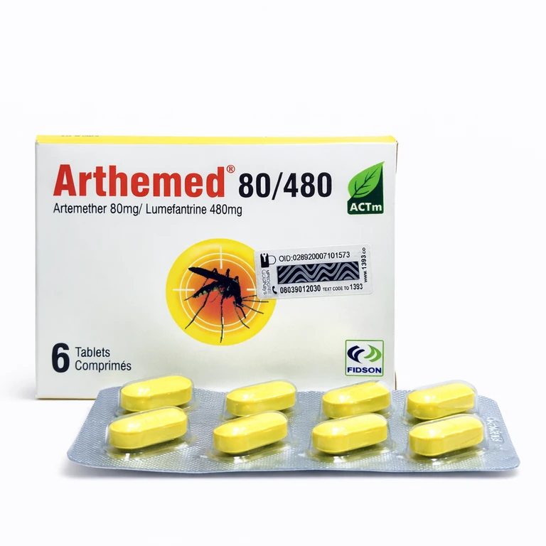 Arthemed Tablets (Artemether 80 mg + Lumefantrine 480 mg) x 6 tablets